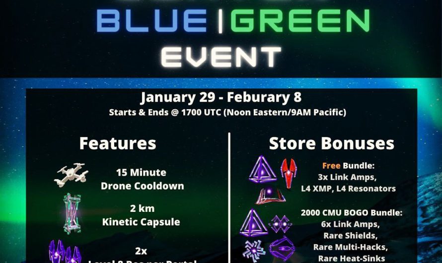 Winter Green-Blue Event Infographic